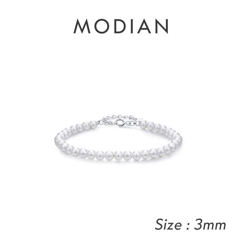 Delicate 3MM 4MM 5MM Stackable Shell Pearl Bracelet