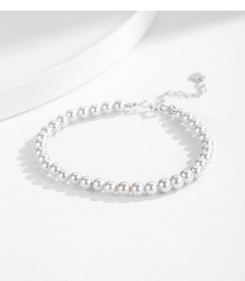 Delicate 3MM 4MM 5MM Stackable Shell Pearl Bracelet