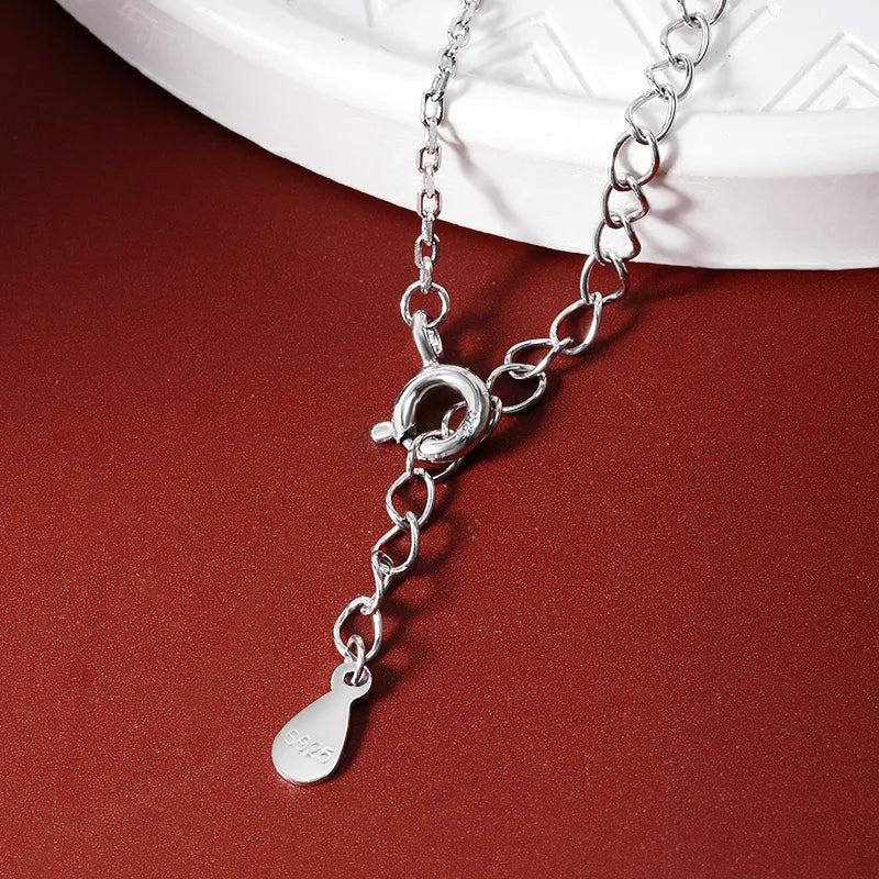 1.7 Carat Moissanite Diamond Pendant Necklace