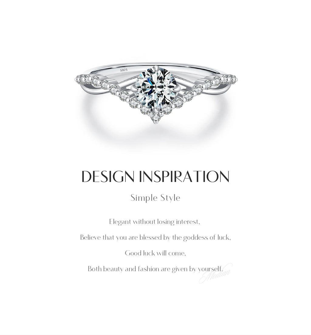 Crown Moissanite Ring