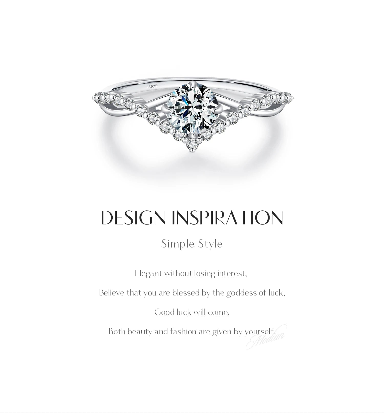 Crown Moissanite Ring