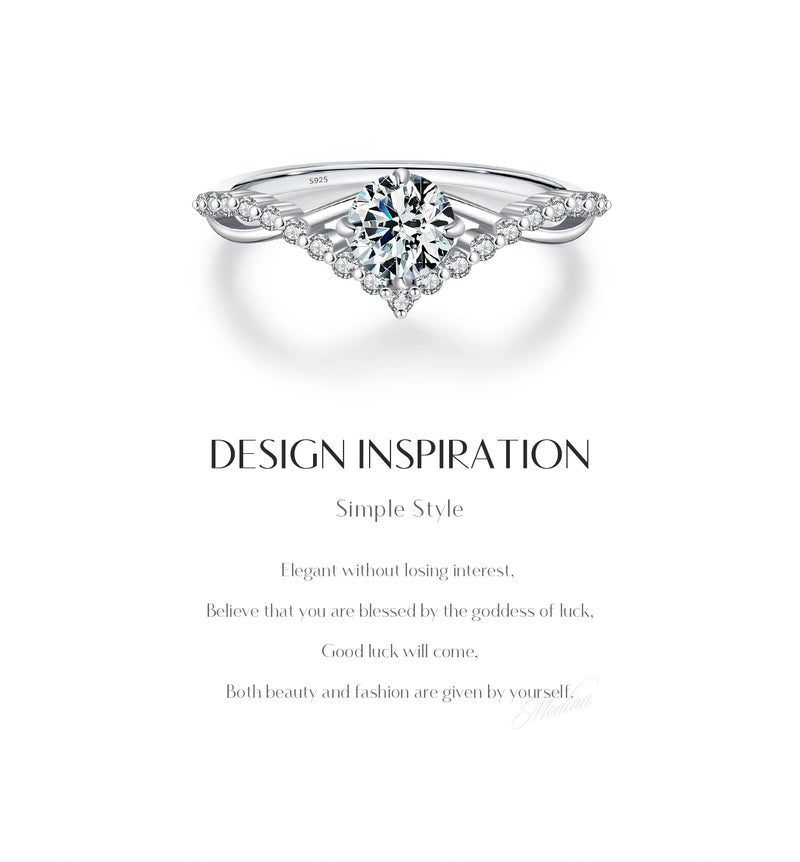 Crown Moissanite Ring
