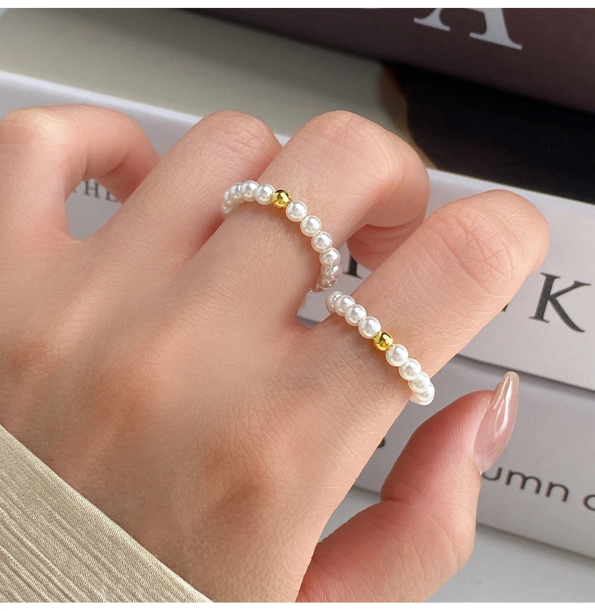Shell Pearl Ring