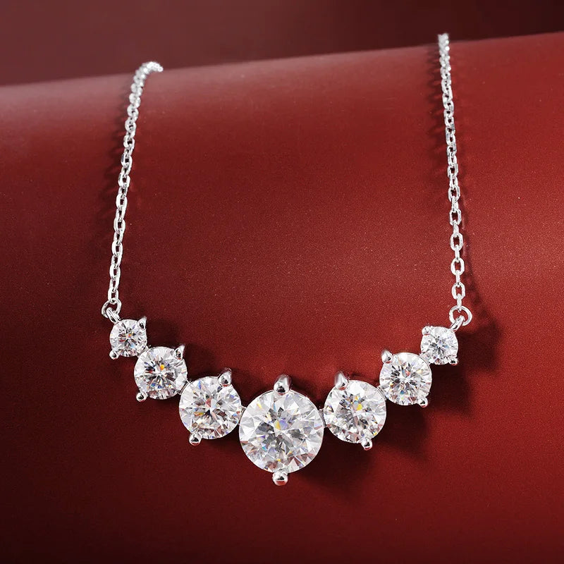 1.7 Carat Moissanite Diamond Pendant Necklace
