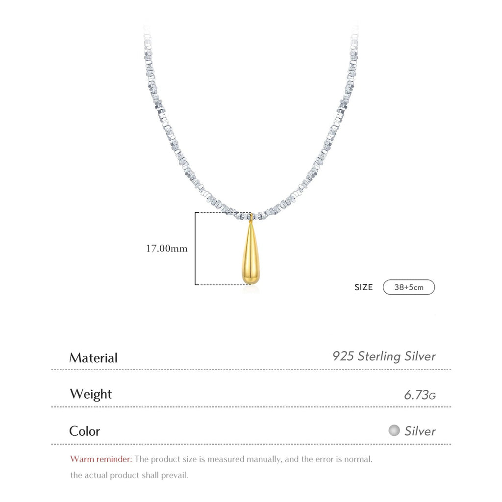 Pendentif goutte d'eau en or 