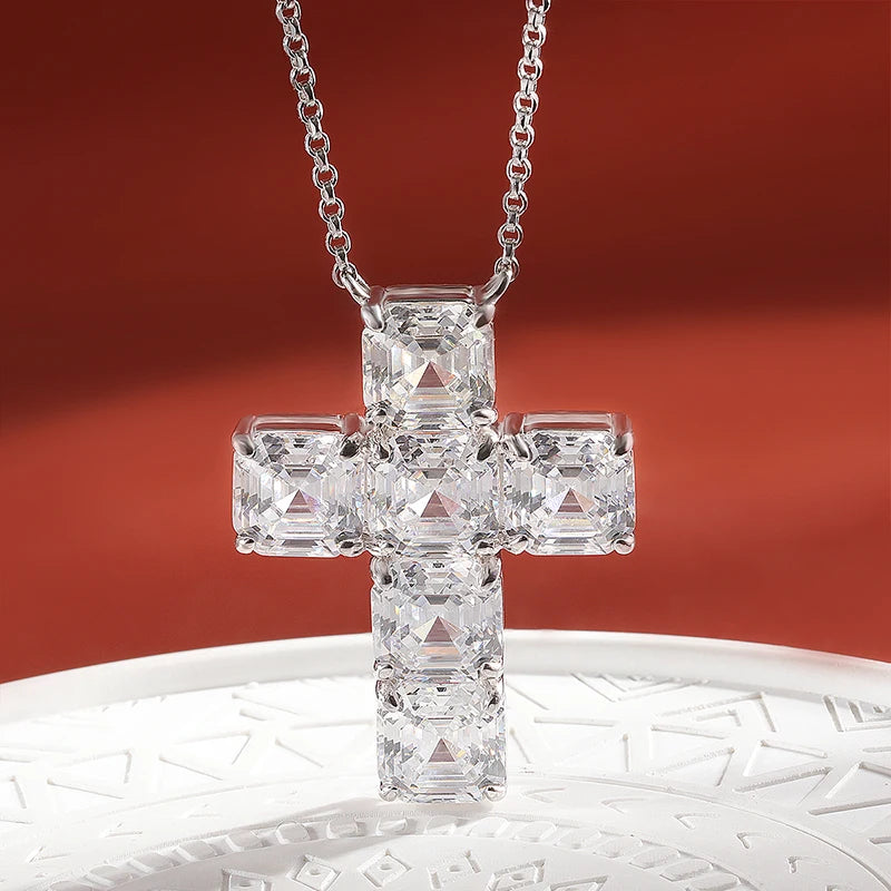Moissanite Cross Necklace