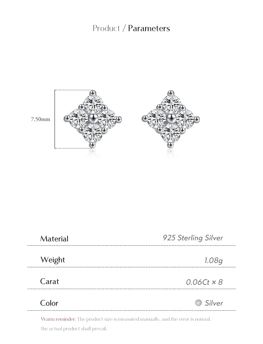 Moissanite Flower Earrings