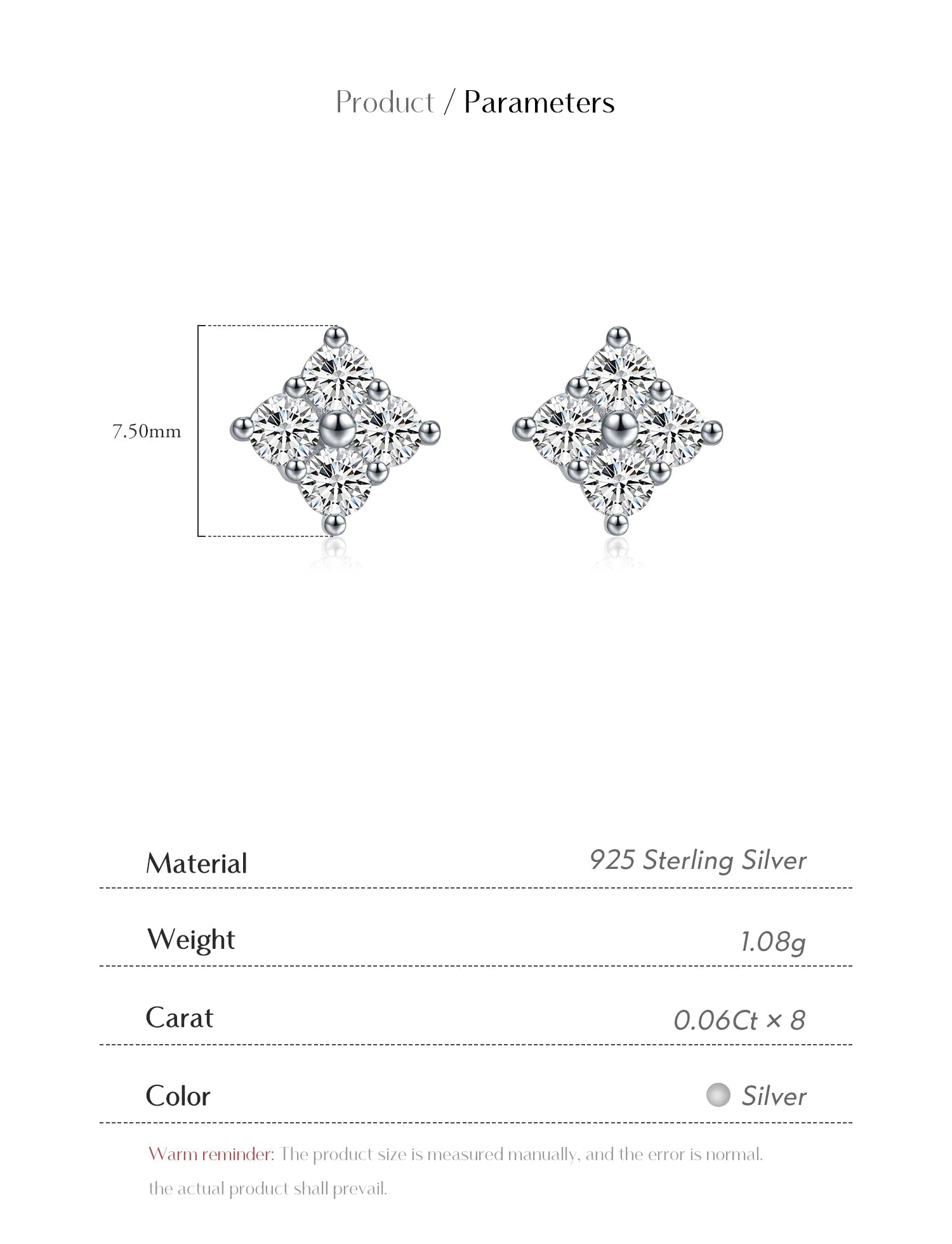 Moissanite Flower Earrings