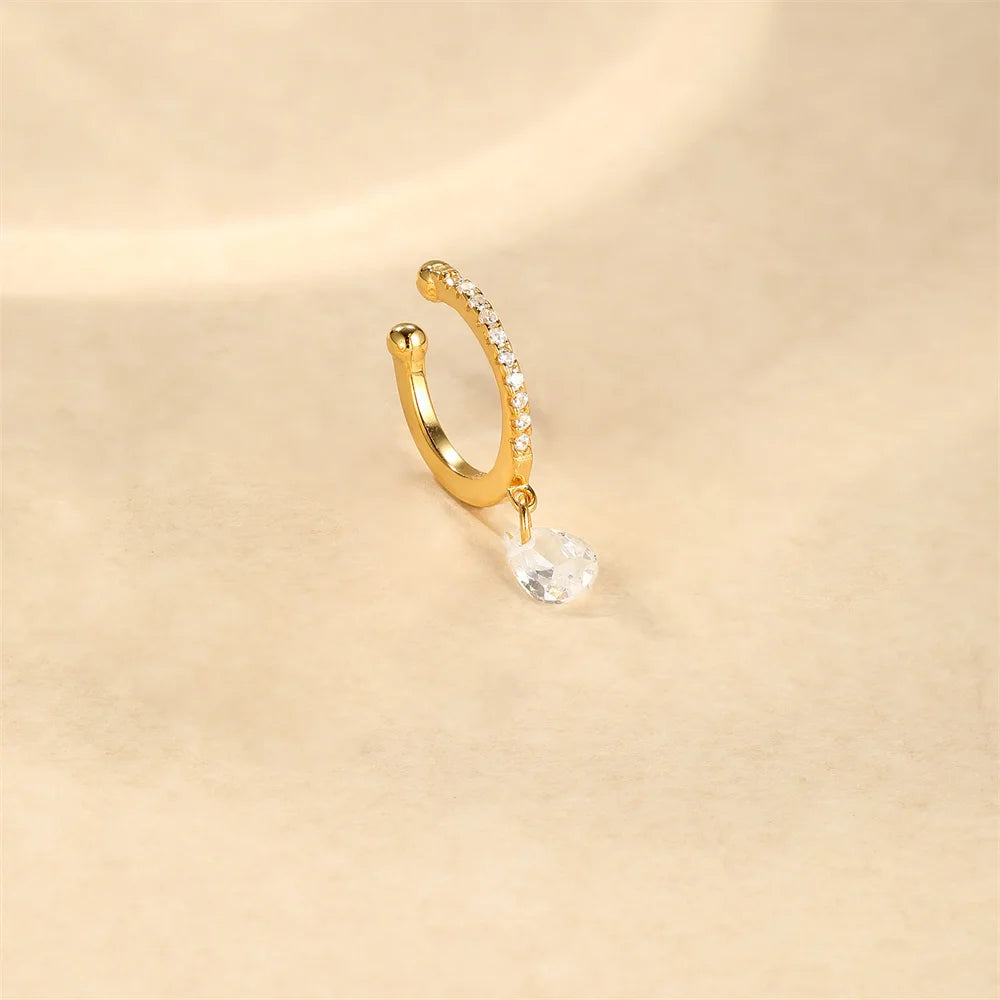 Versatile Water Drop Hoop Earring