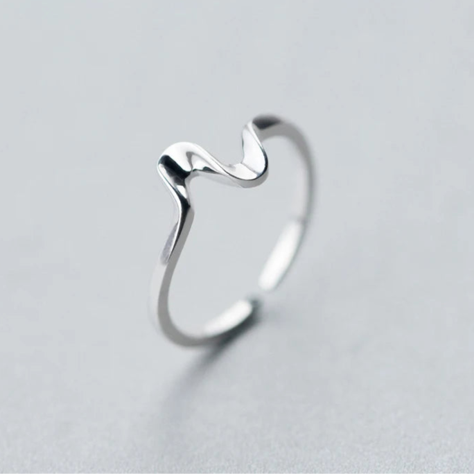 Wavy Line Open Ring