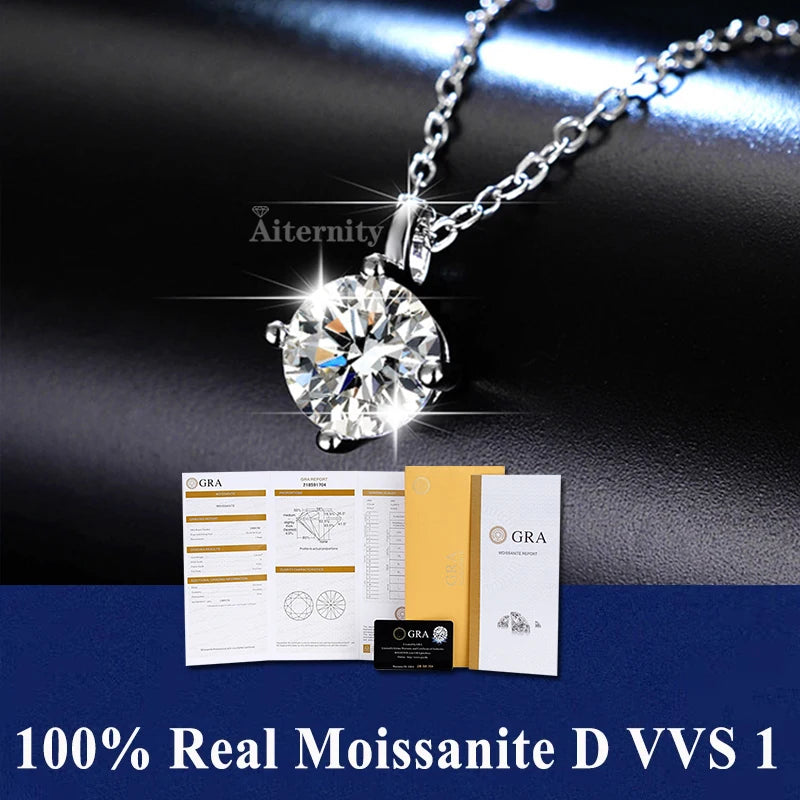 GRA Moissanite Pendant