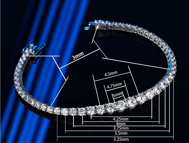 Gradient Moissanite Tennis Bracelet