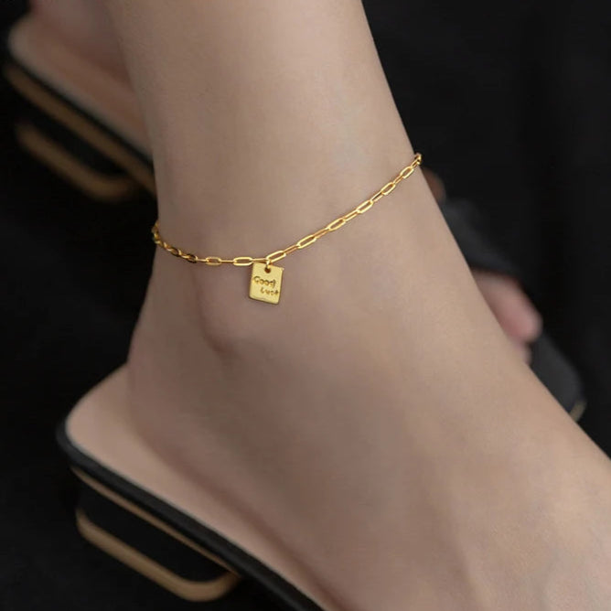 Simple Lucky Chain Anklet
