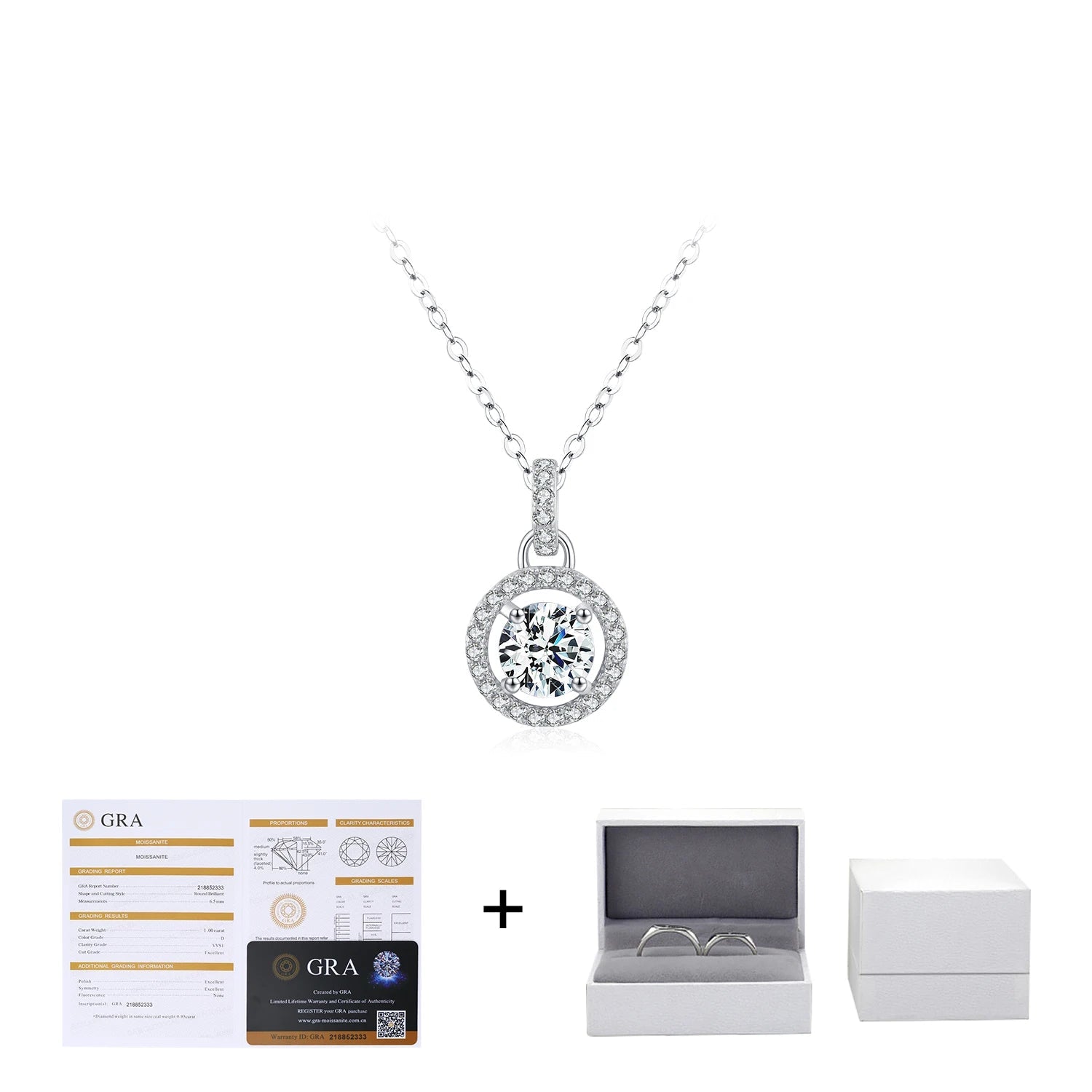 1 Carat Moissanite Pendant