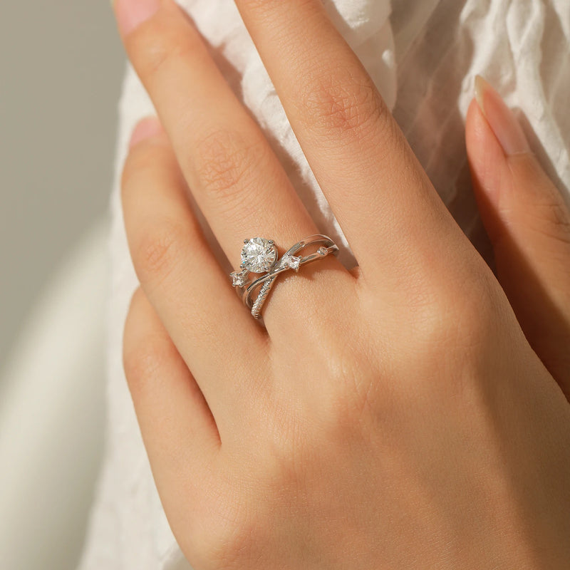 Clarity Moissanite Dazzling Ring