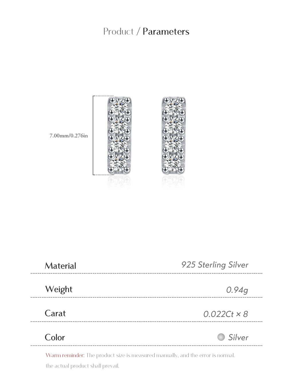 Moissanite Minimalism Stud Earrings