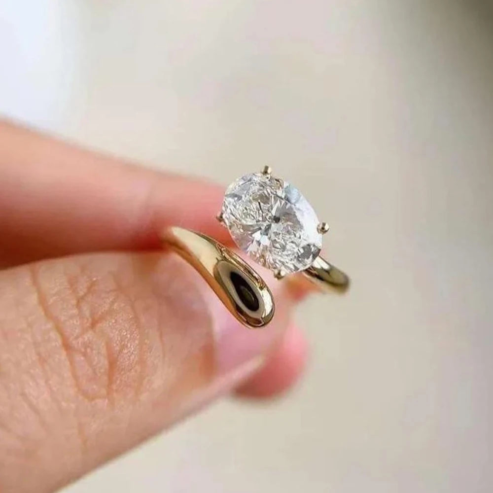 1.5CT Oval Cut Moissanite Ring