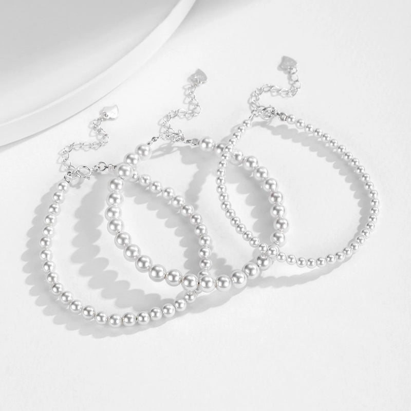 Delicate 3MM 4MM 5MM Stackable Shell Pearl Bracelet