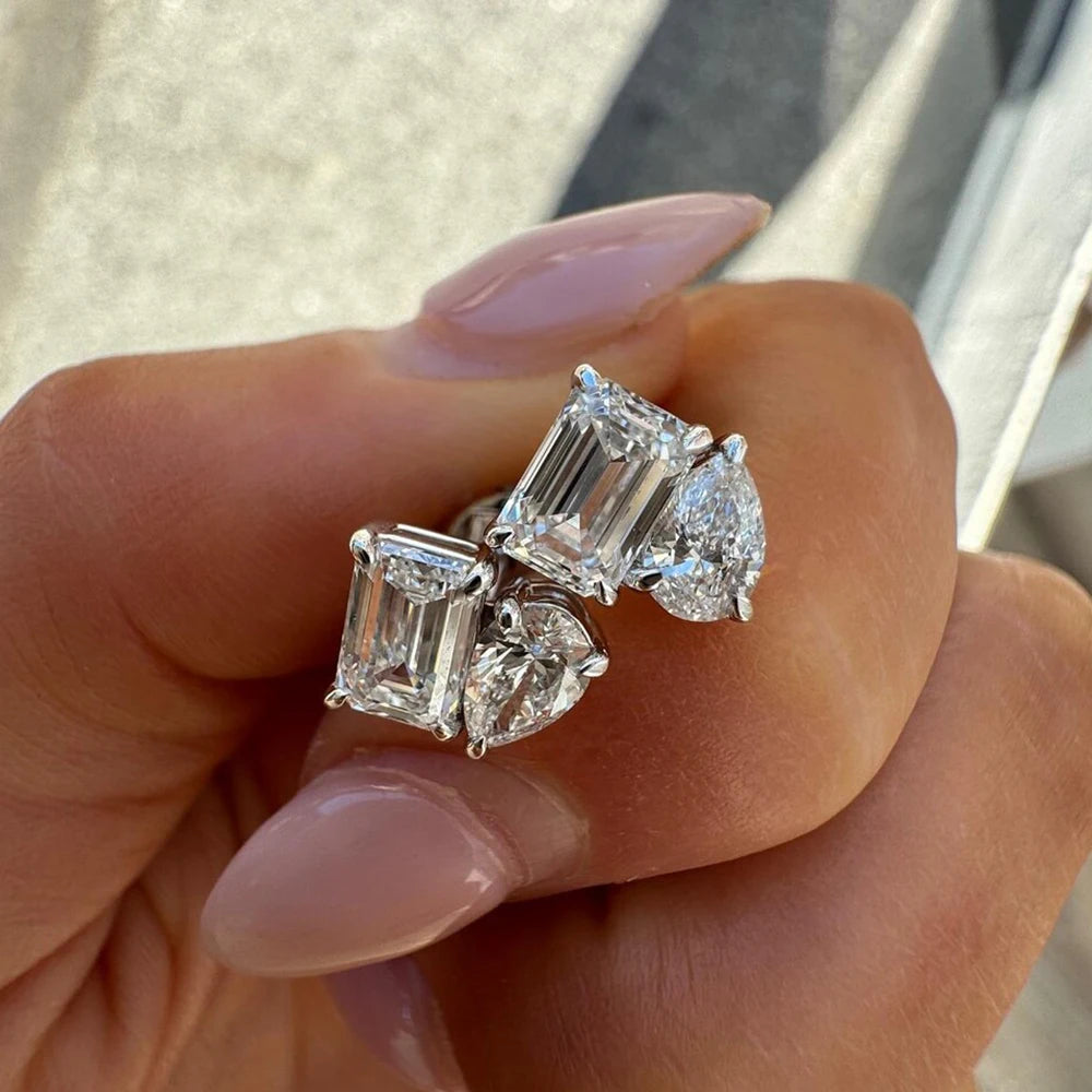 Pear Cut Moissanite Earrings