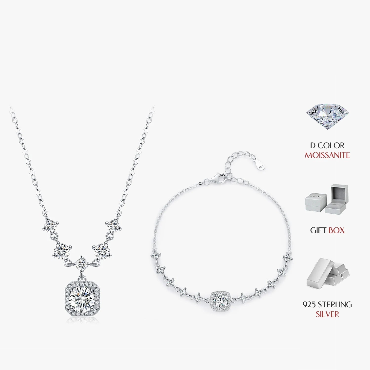 D Color Moissanite Set
