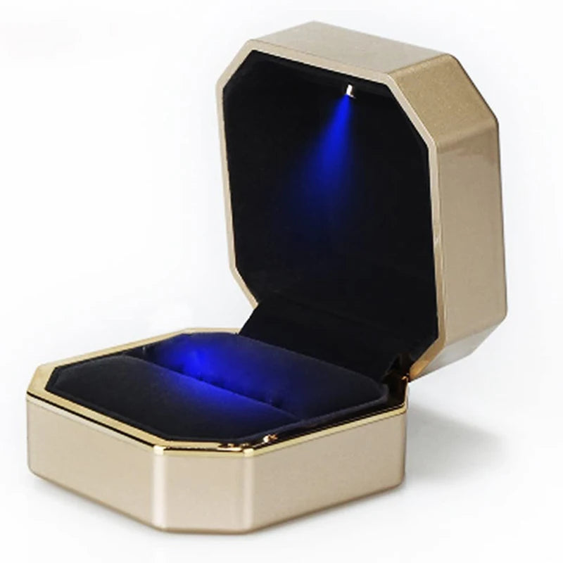 1 Pcs LED Jewelry Ring Box