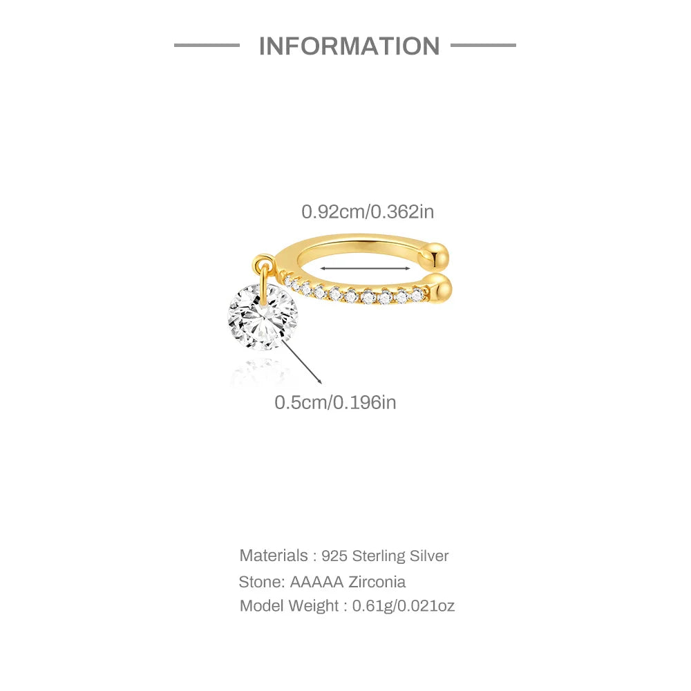 Versatile Water Drop Hoop Earring