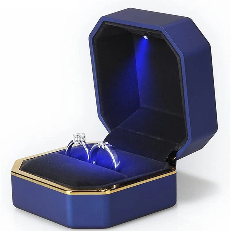 1 Pcs LED Jewelry Ring Box