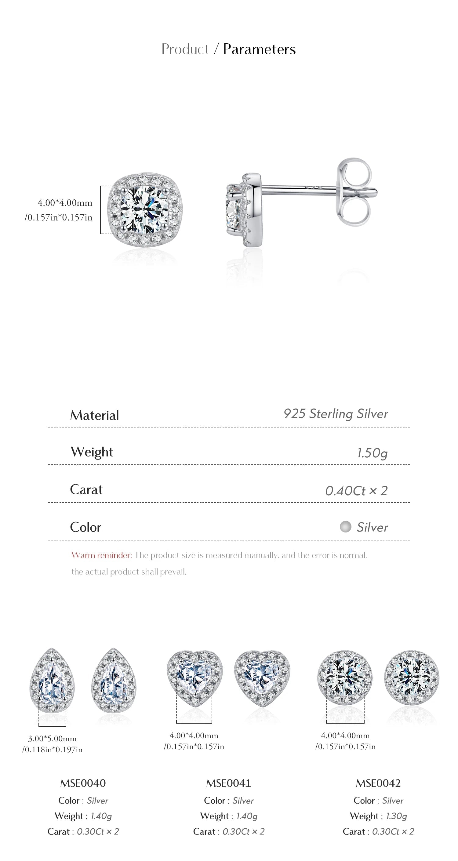 Moissanite Stud Earrings