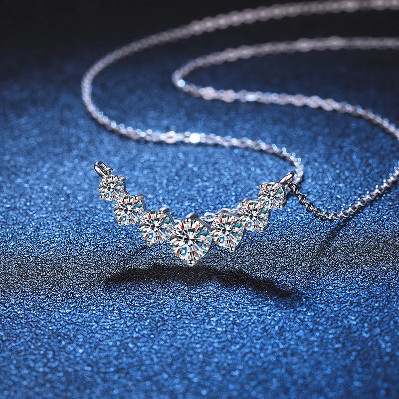 1.7 Carat Moissanite Diamond Pendant Necklace