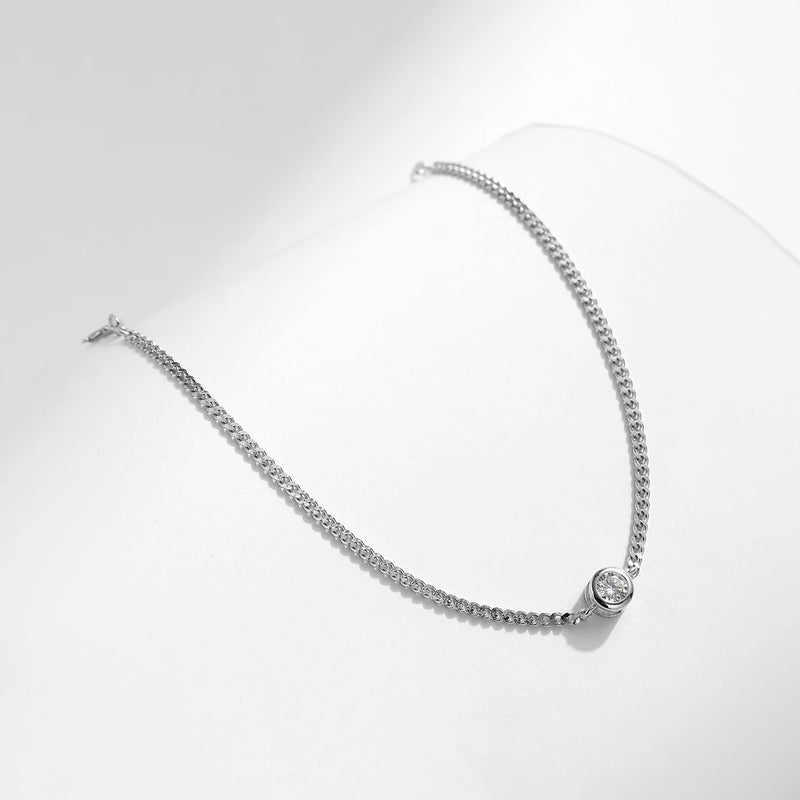 0.25CT Moissanite Bezel Setting Bracelet