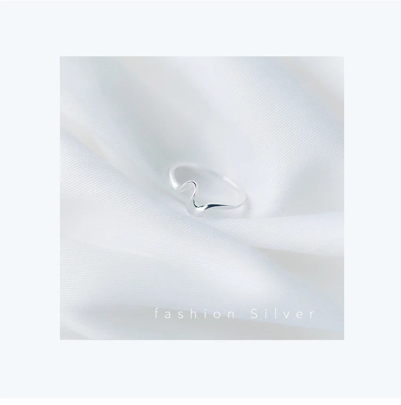 Wavy Line Open Ring