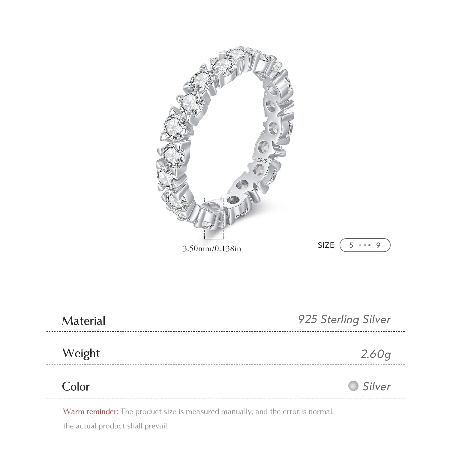 Cubic Zirconia Eternity Ring