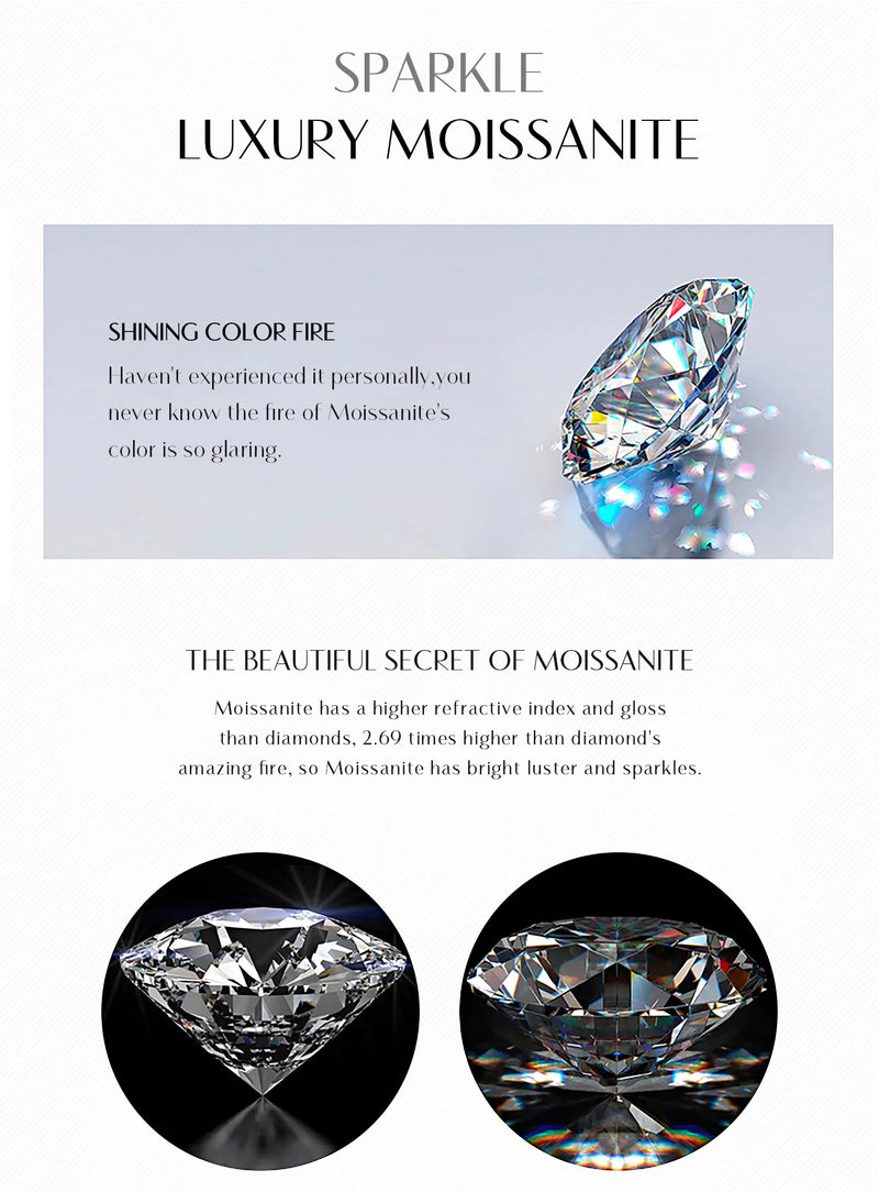 1CT D Color Moissanite Necklace