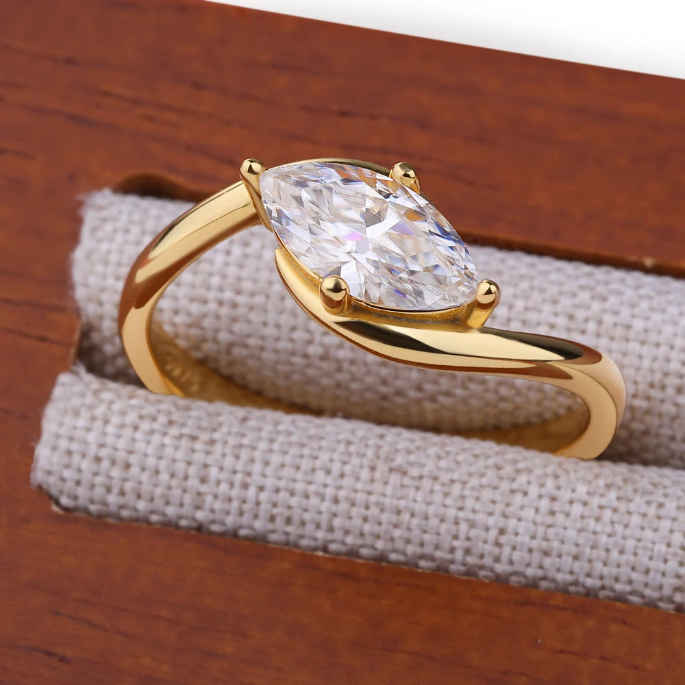 1/2CT Marquise Moissanite Ring