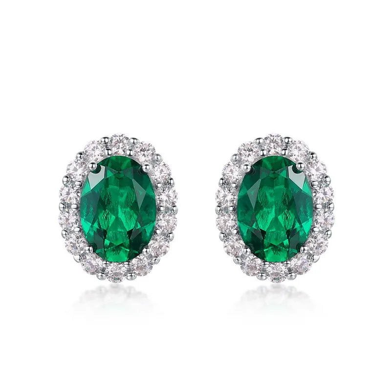 1CT Emerald Earrings