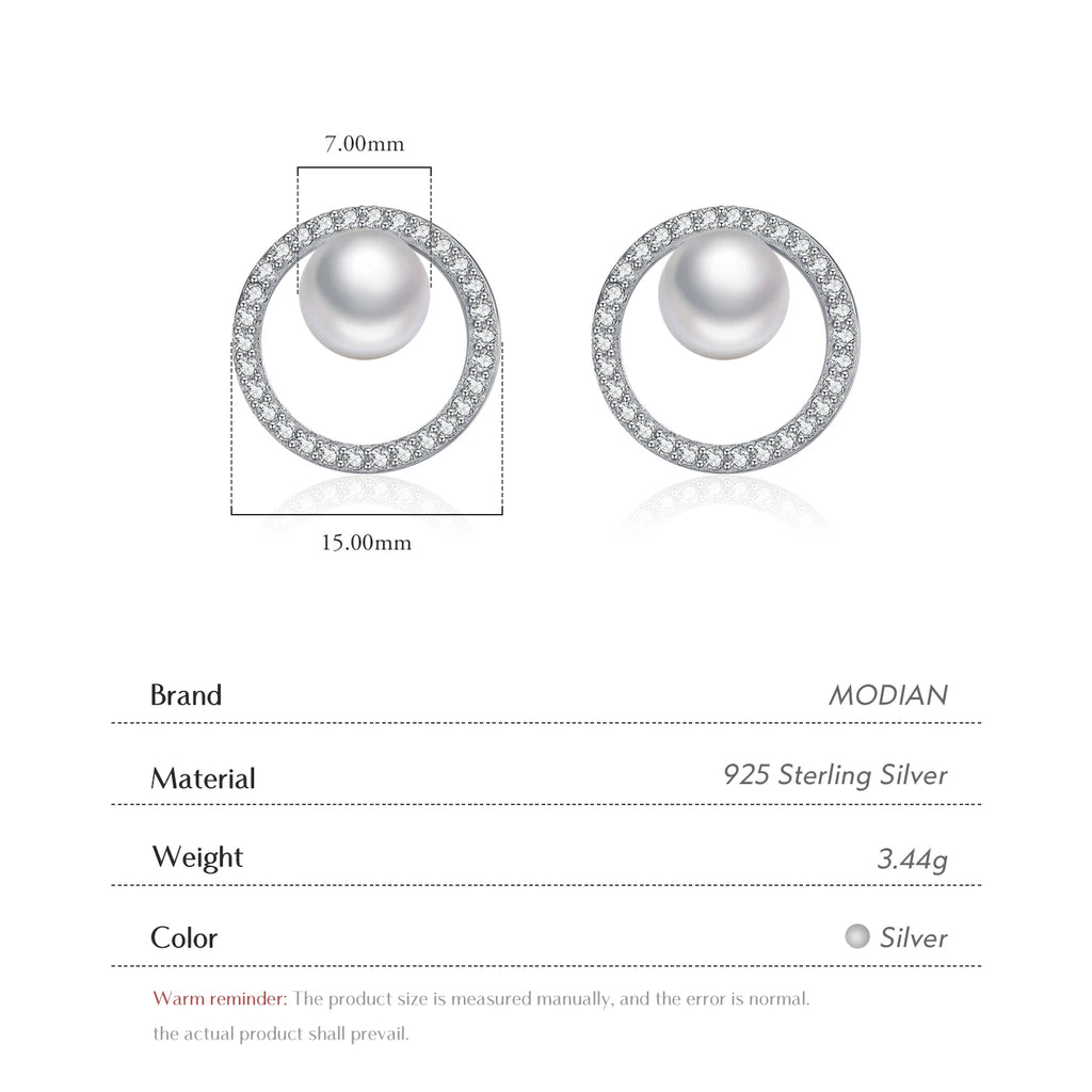 Crystal Pearl Stud Earrings