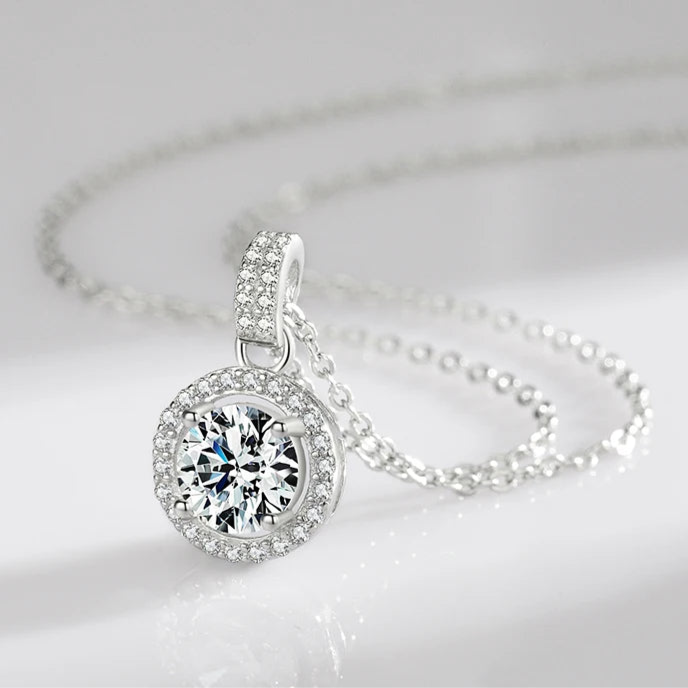 Charm Round 1CT 5A Zirconia Pendant