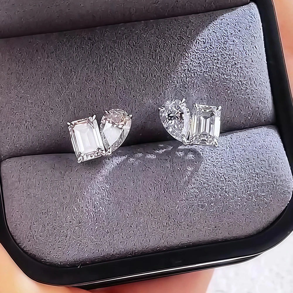 Pear Cut Moissanite Earrings
