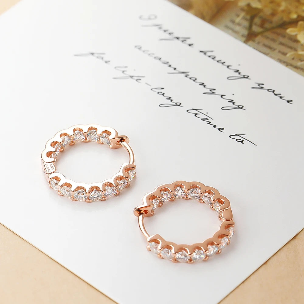 2.6ct Moissanite Earring Hoops