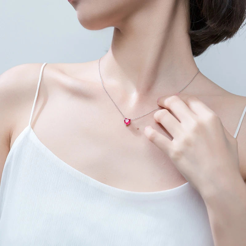 Collier Coeur Rouge 