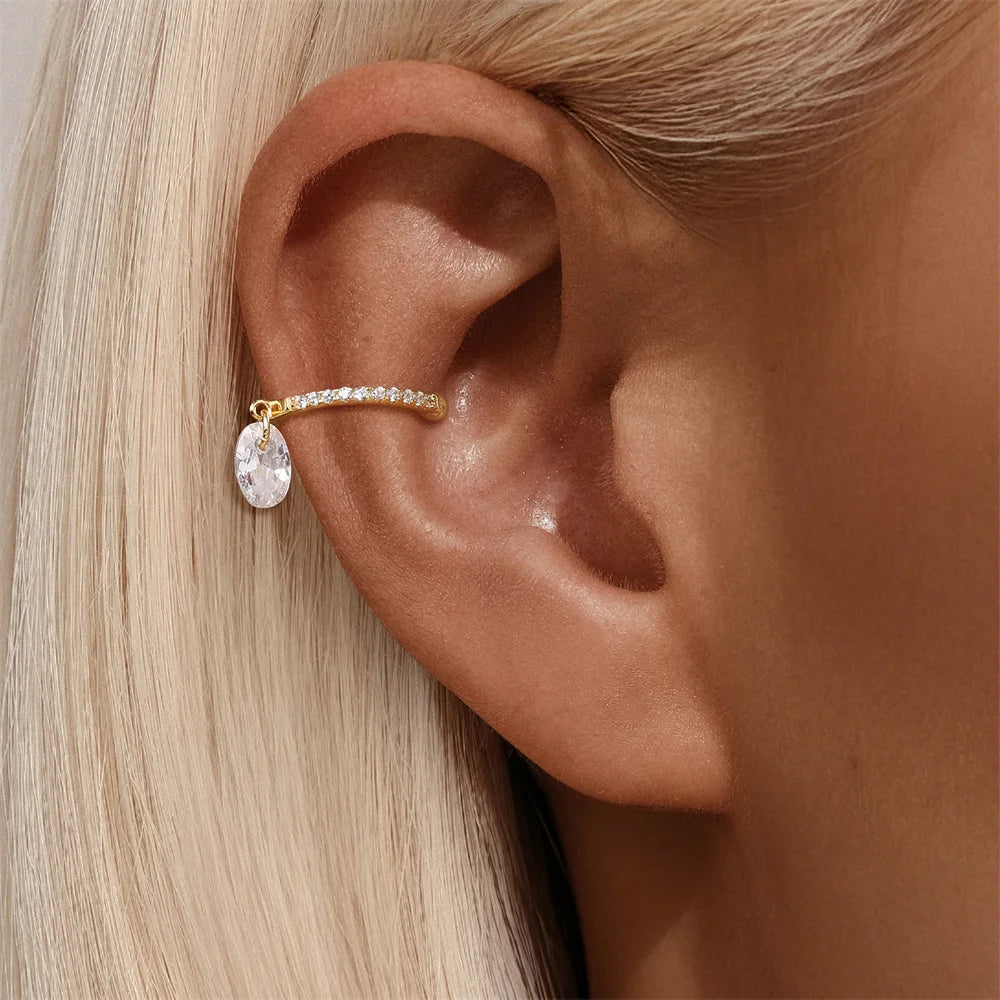 Versatile Water Drop Hoop Earring