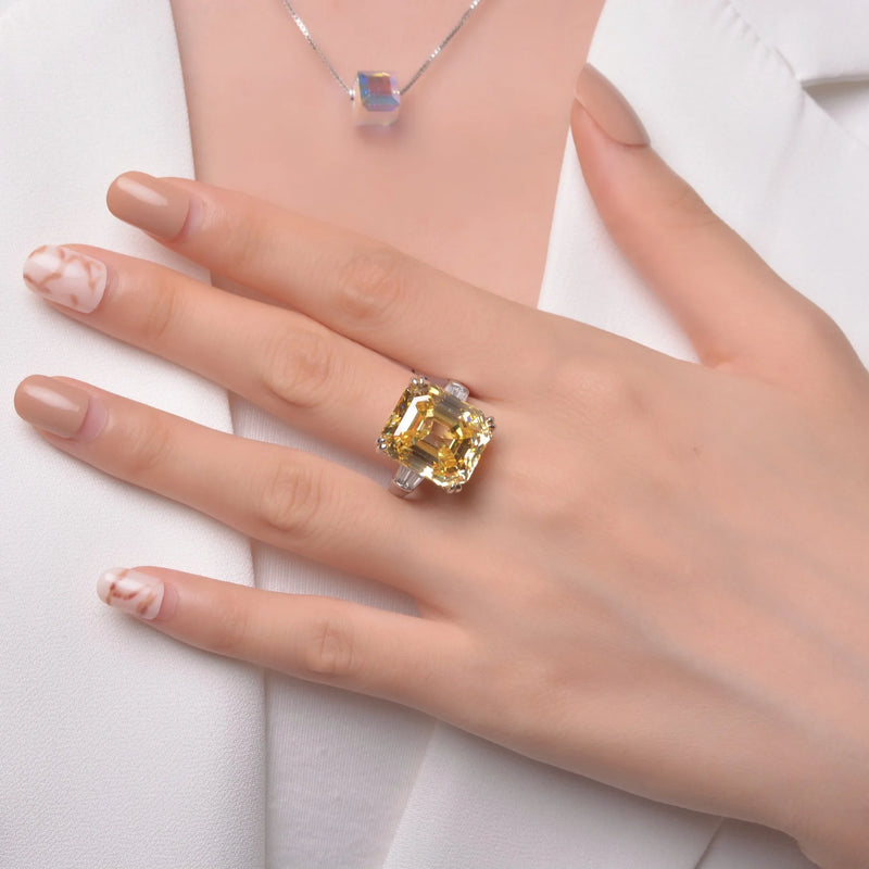 Square Moissanite Ring