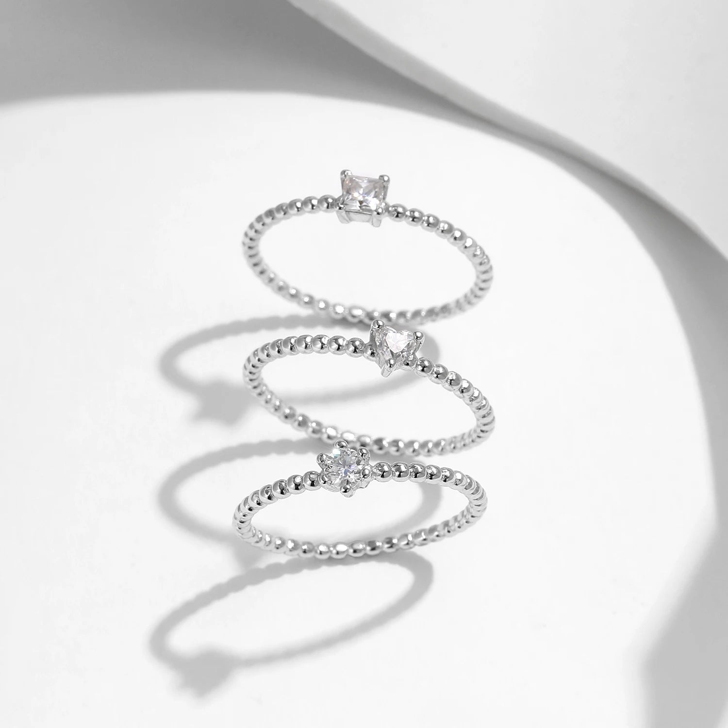 Geometric Shaped Moissanite Ring