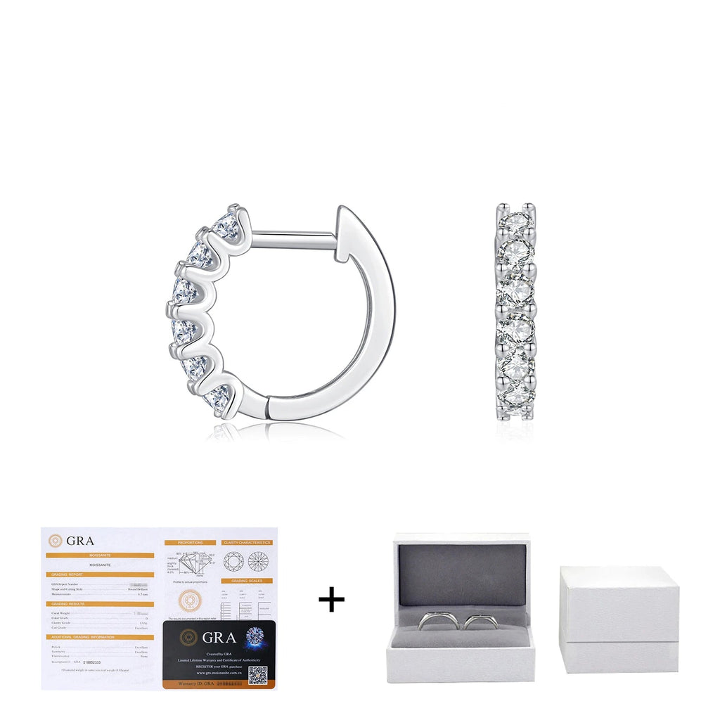 Moissanite Small Hoop Earrings
