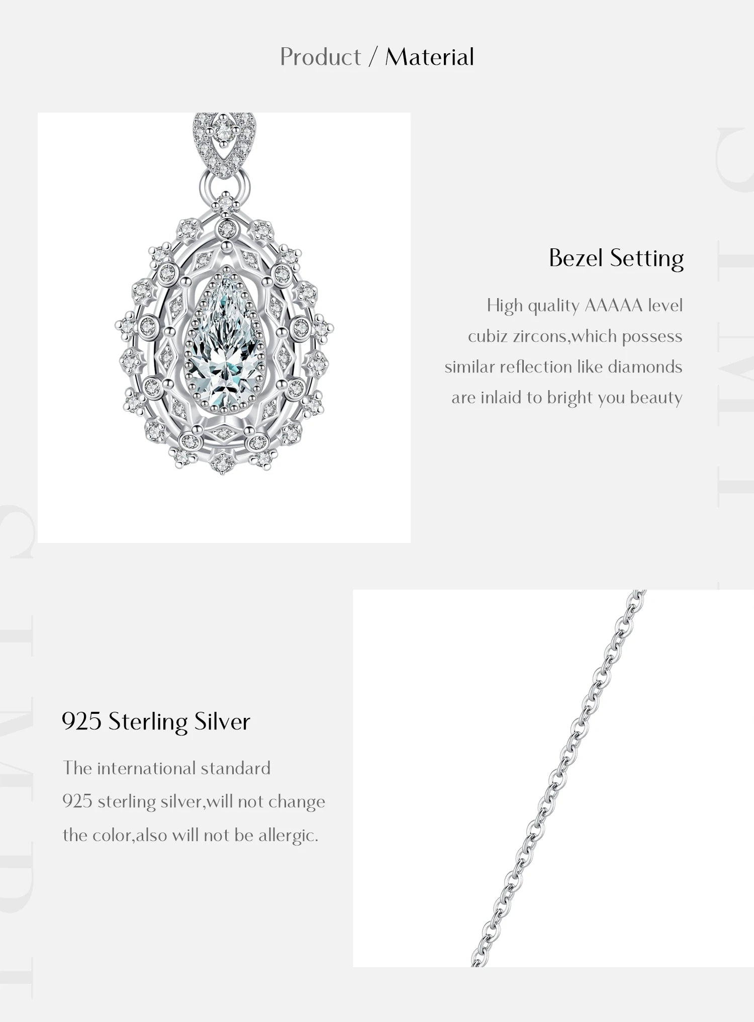 Collier goutte d'eau 