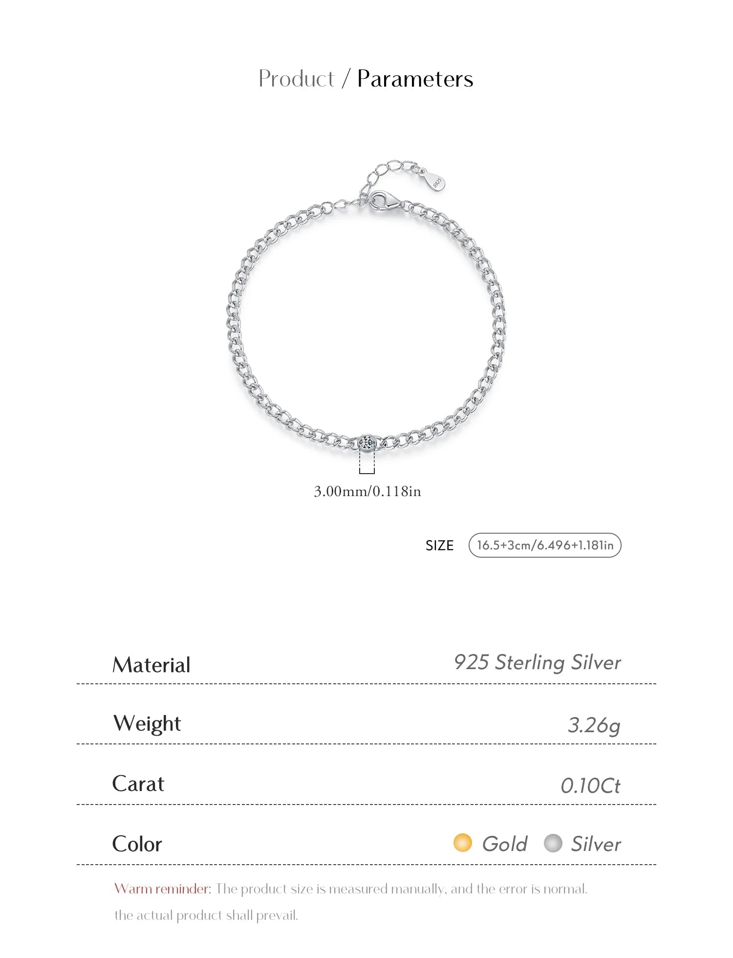 Cearl Round Moissanite Bracelets