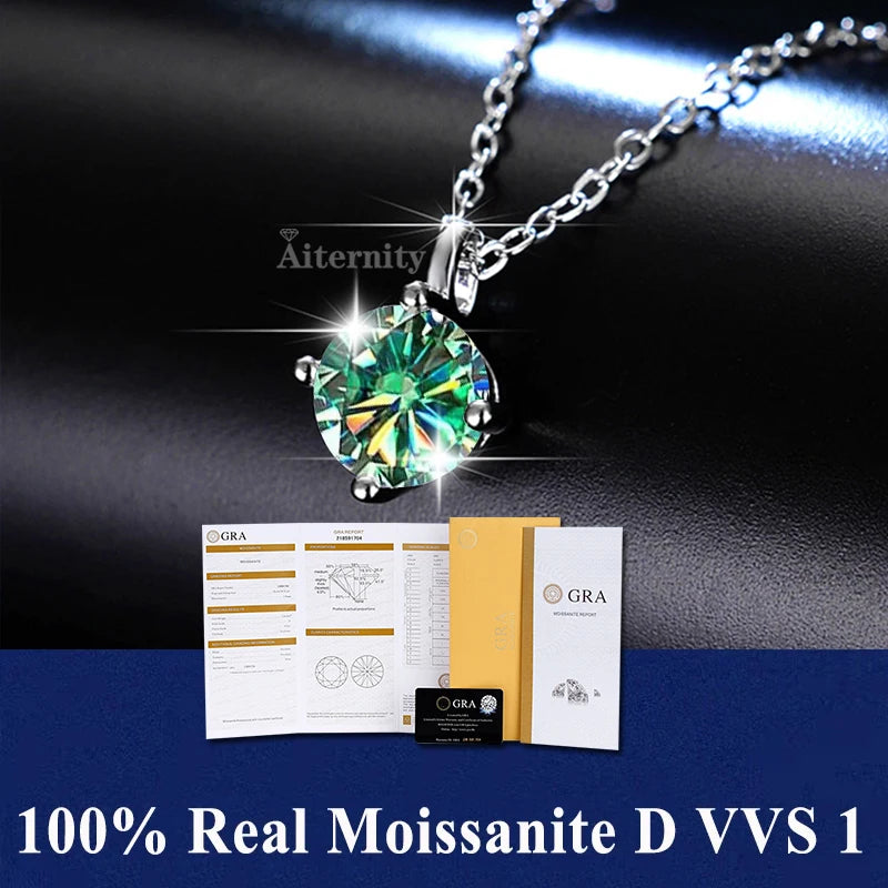 Pendentif GRA en moissanite
