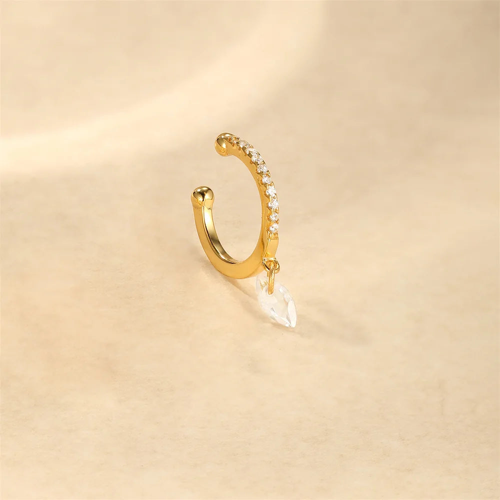 Versatile Water Drop Hoop Earring