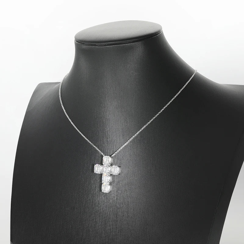 Moissanite Cross Necklace