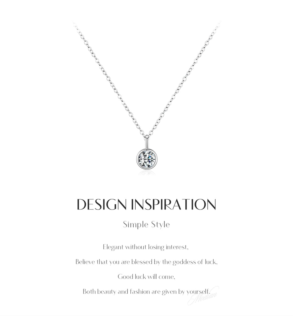 1 Carat D Color Moissanite Pendant